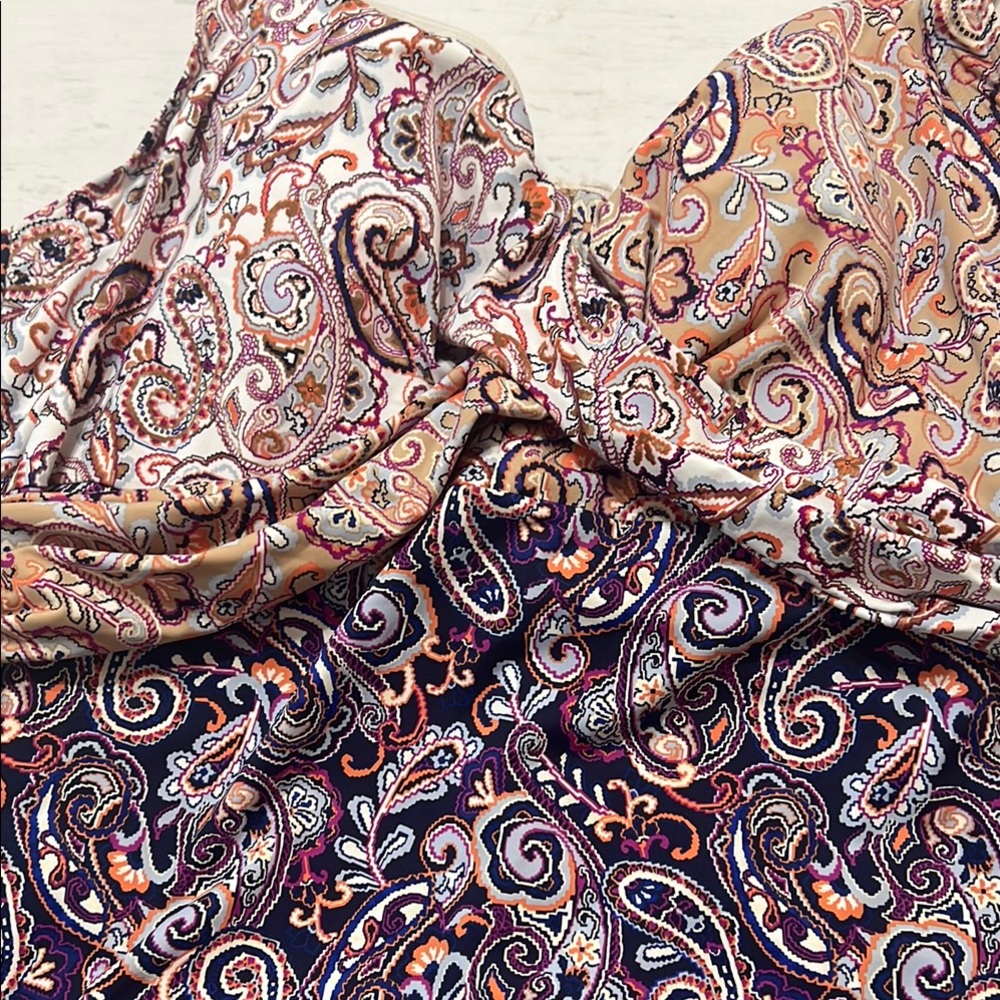 Lands' End Paisley Tankini Top - Picture 2 of 9